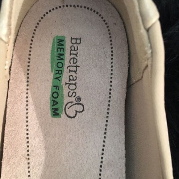 Bare traps hidden wedge, foam soles metallic flats - Picture 6 of 12